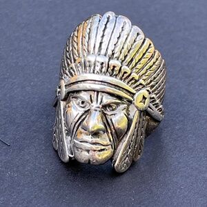 Silver statement ring